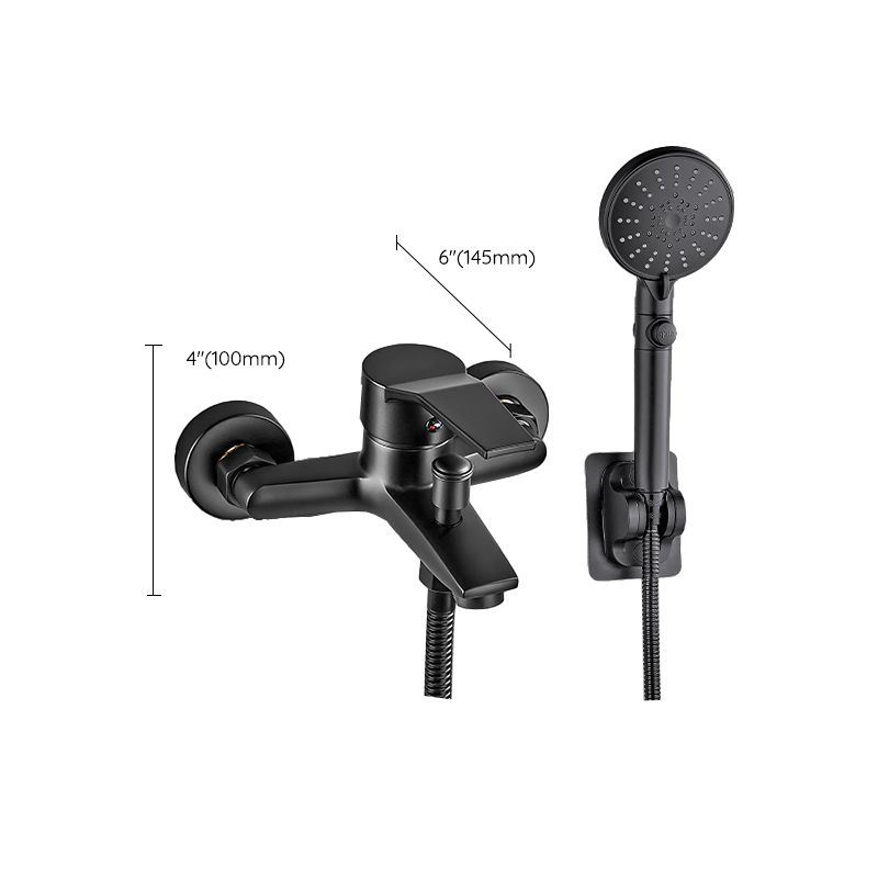 Avtoit | Wall-mounted fixed bathtub faucet lever handle with hand shower