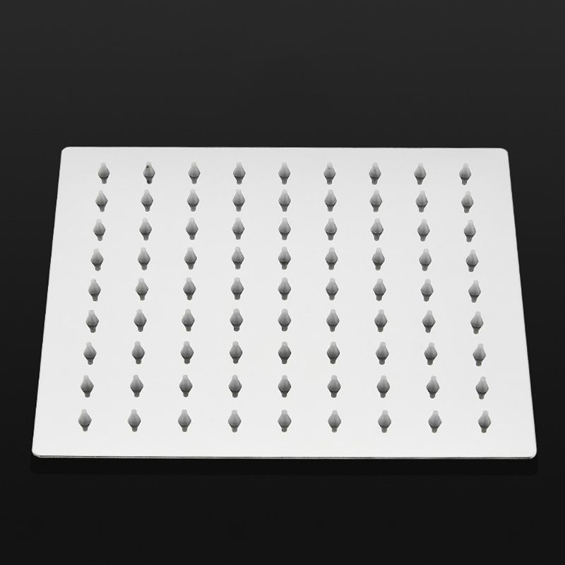 Avtoit | Silver Square Fixed Shower Head Modern Style Wall Mounted Shower Head