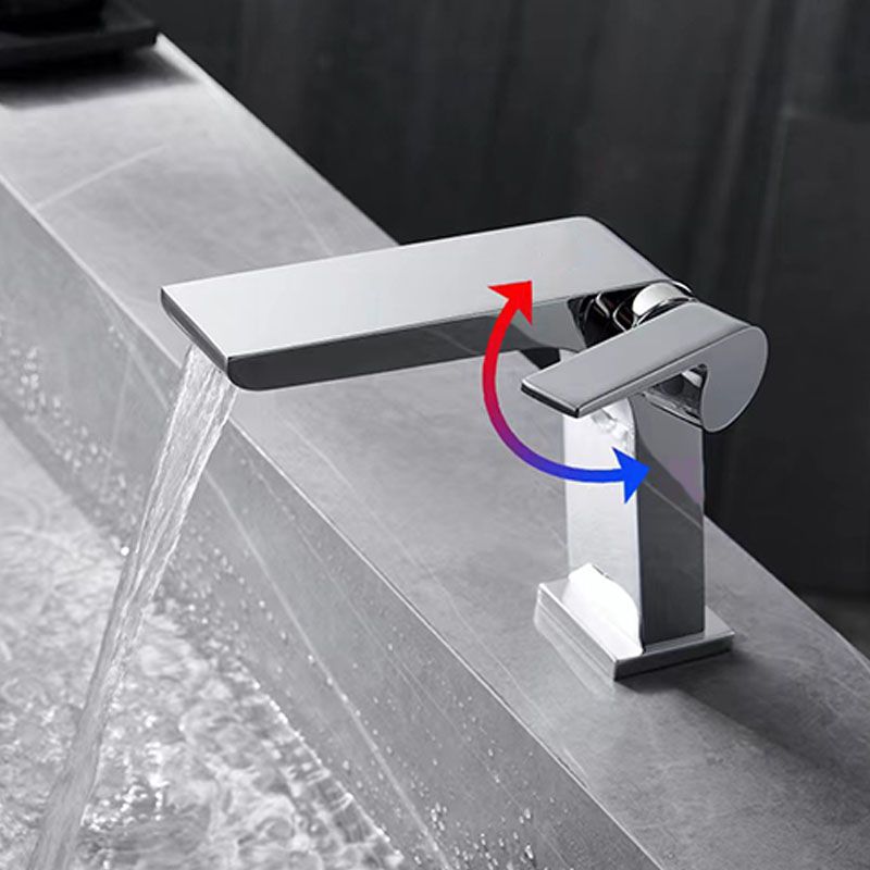 Avtoit | Modern vessel faucet brass lever waterfall spout sink faucet