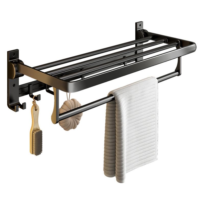 Avtoit | Contemporary Bathroom Accessory Set Matte Black Bathroom Set with Bathrobe Hooks/Towel Bar