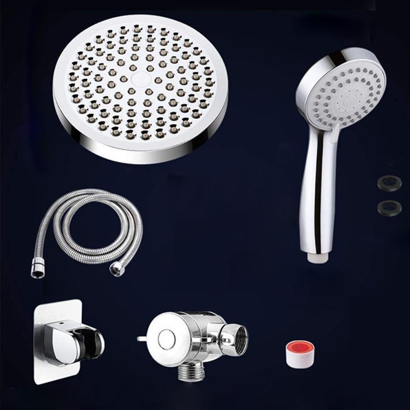 Avtoit | Contemporary Shower Combination Double Shower Head Chrome Wall Mounted Round Shower Head