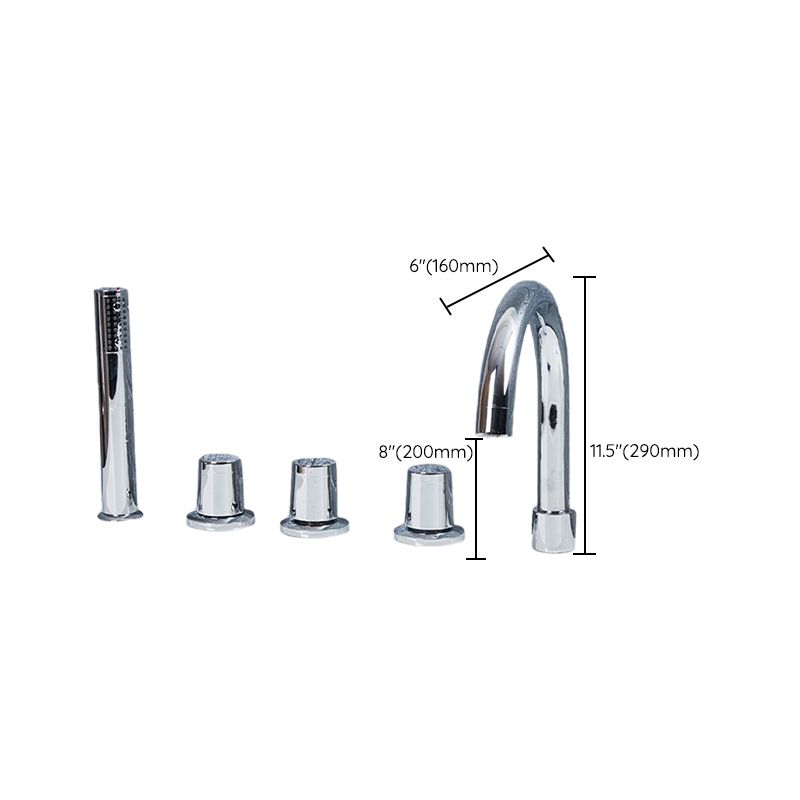 Avtoit | Contemporary Style Bathroom Faucet Metal Deck Mounted Bathroom Faucet