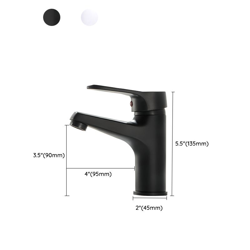 Avtoit | Modern Brass Bathroom Sink Faucet Round Lever Handles Sink Faucet