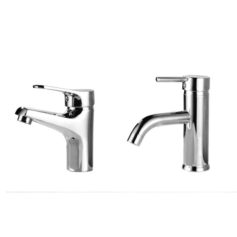 Avtoit | Modern Brass Bathroom Sink Faucet Round Lever Handles Sink Faucet