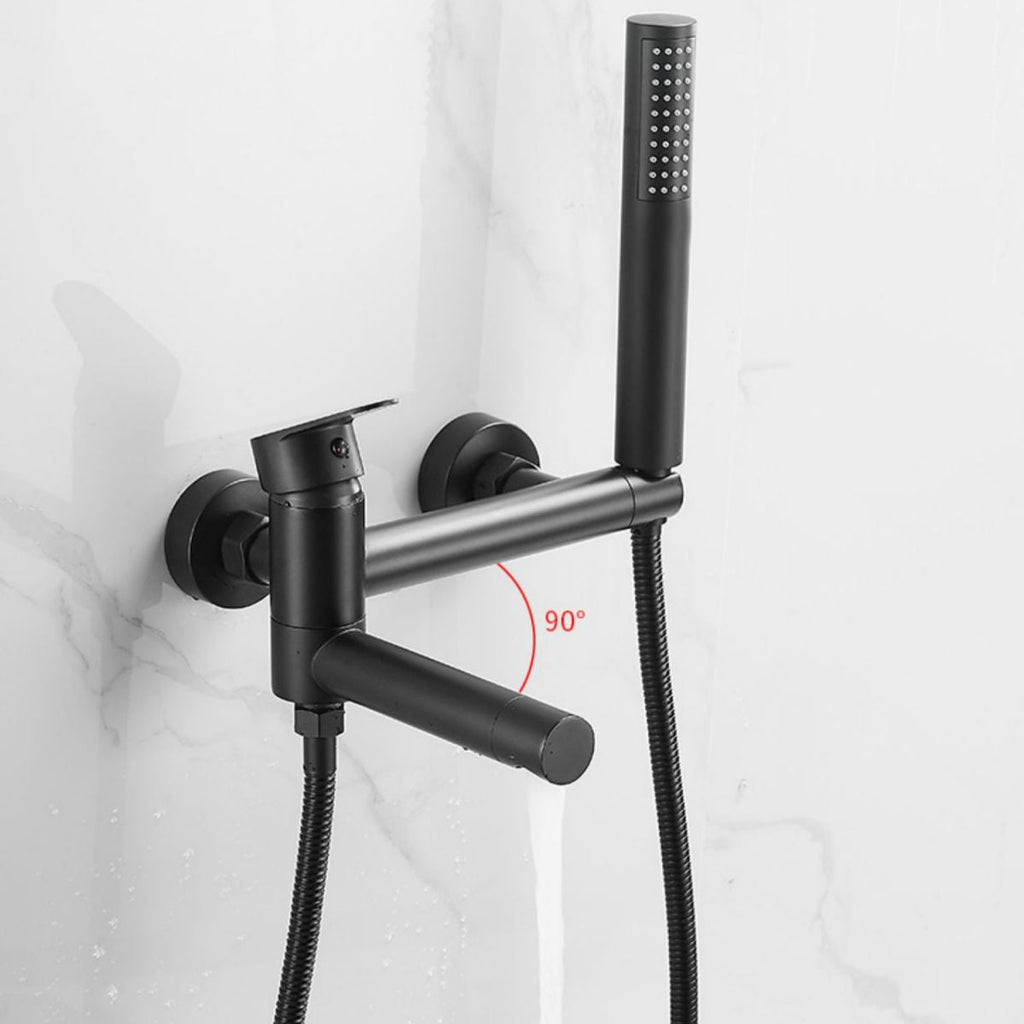 Avtoit | Contemporary Wall Mounted Bathtub Filler Single Handle Metal Faucet