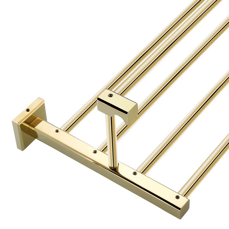 Avtoit | Gold Modern Bathroom Set, Polished Gold, 4 Pieces, Towel Holder, Paper Holder