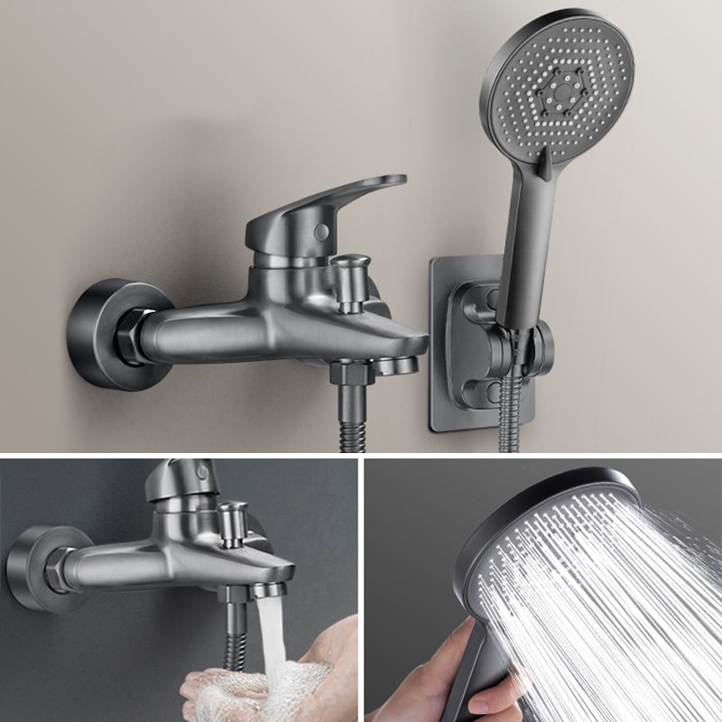 Avtoit | Solid Bathtub Faucet Handheld Shower Hose Lever Handle Wall-Mounted 2 Holes Bathtub Fill Valve