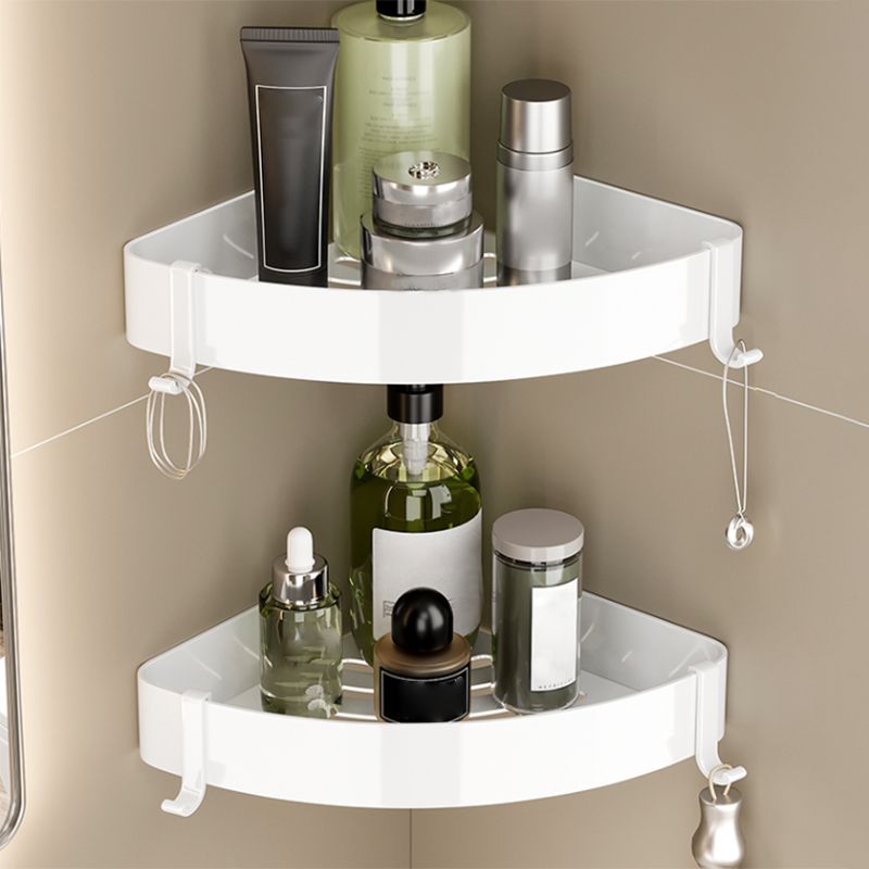 Avtoit | Contemporary Bathroom Hardware Set in White with Bath Shelf/Towel Holder/Paper Holder