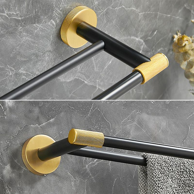 Avtoit | 5-piece modern bathroom accessory set made of black brass bathroom hardware