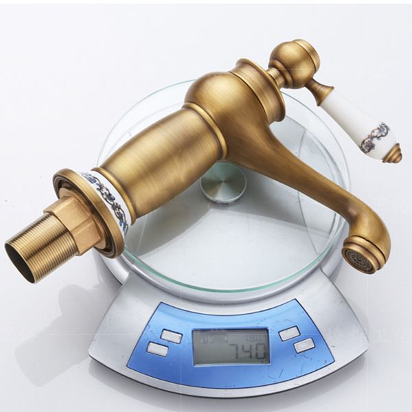 Avtoit | Low arch country vessel faucet single lever brass faucet for bathroom