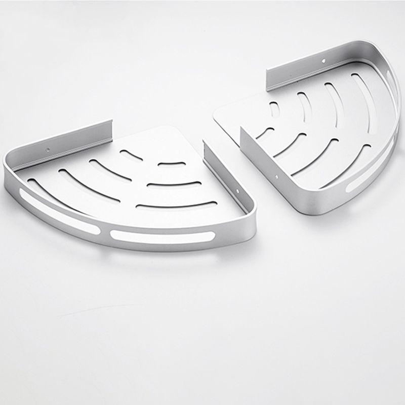 Avtoit | Modern Aluminum Bathroom Accessory Set Black/ Silver Bathroom Shelf