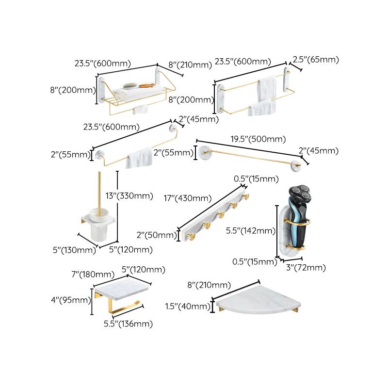 Avtoit | Modern bathroom accessories as a single piece or as a set in marble and metal