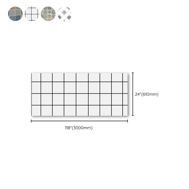 Avtoit | Grid Mosaic Peel & Stick Tile Scratch-resistant Wallpaper for Backsplash