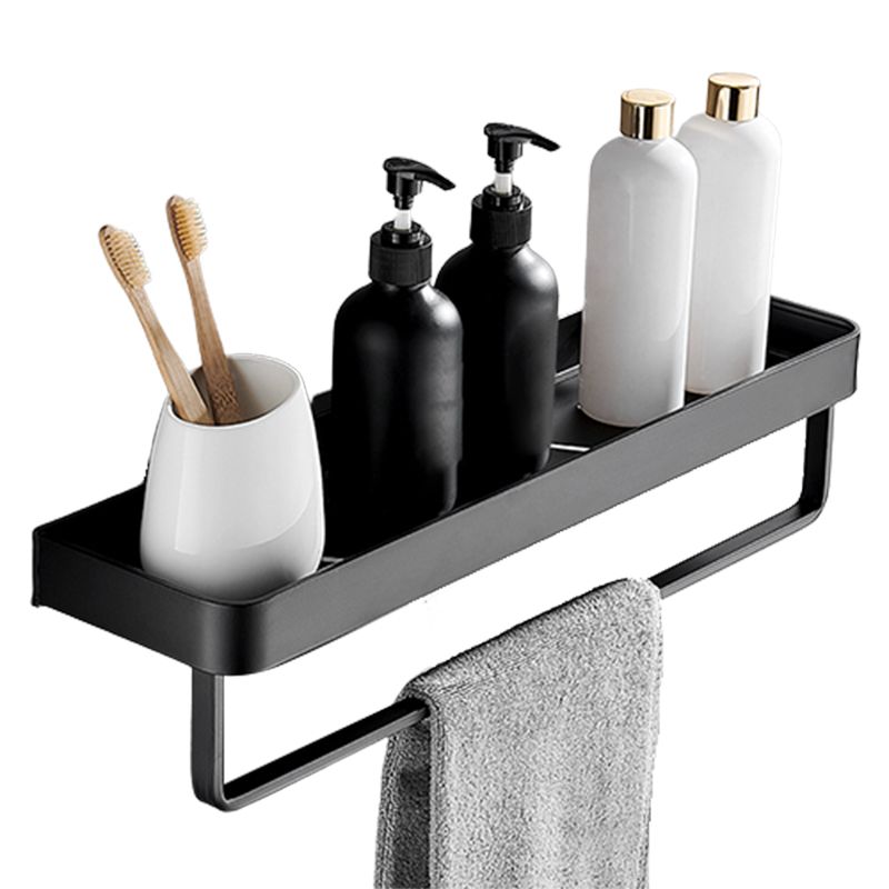 Avtoit | Matt Black Bathroom Set Modern 1/2 - Piece Stainless Steel Bath Rack