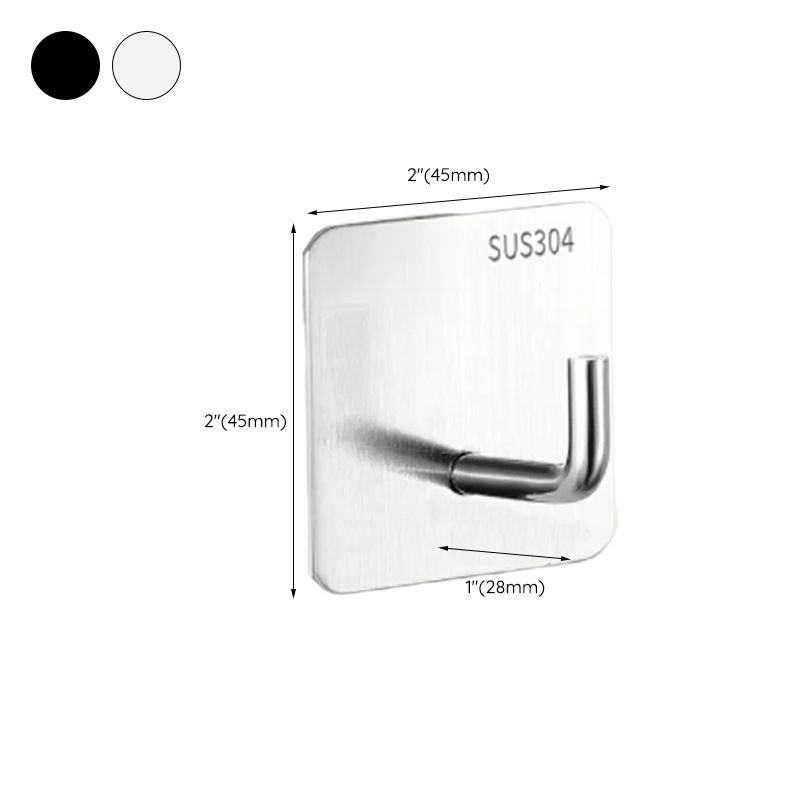 Avtoit | Modern Bathroom Hardware Set in Stainless Steel Brushed Chrome Towel Bar/Ring & Bathrobe Hook