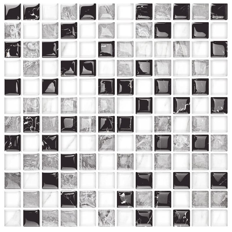 Avtoit | 12"x 12" Resin Mosaic Tiles Square Self-Adhesive Tiles for Backsplash & Wall Tile