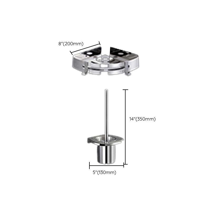 Avtoit | Modern Bathroom Accessory Set Silver Metal Bathroom Accessory