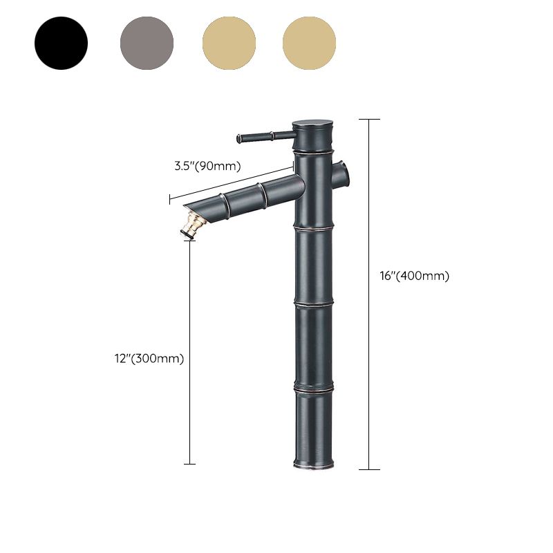 Avtoit | Farmhouse Vessel Sink Faucet Copper 1-Handle Low Arc Vessel Faucet for Bathroom