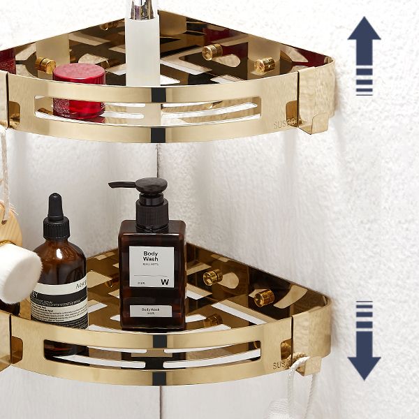 Avtoit | Traditional Bathroom Fixtures Gold Bathroom Shelf Bathroom Accessory Set