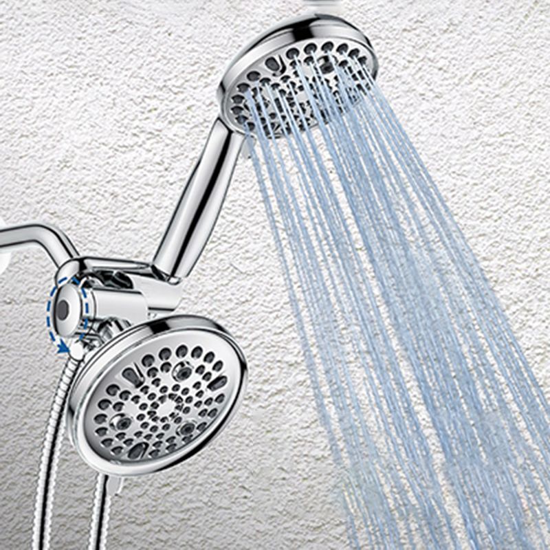 Avtoit | Contemporary Shower Combination Adjustable Shower Head Chrome Ceiling Mounted Round Shower Head