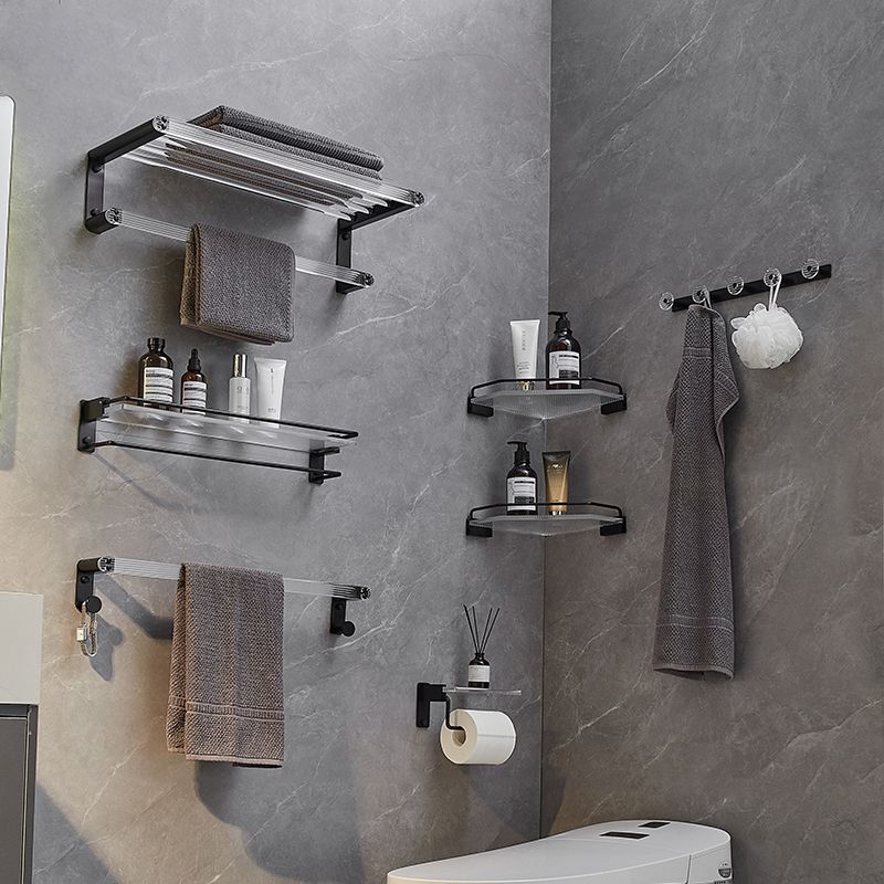 Avtoit | Modern bathroom accessory set bath shelf/towel holder & bathrobe hooks included