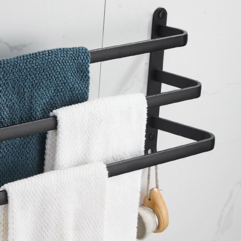 Avtoit | Modern black aluminum bathroom accessory set towel bar bathroom fittings