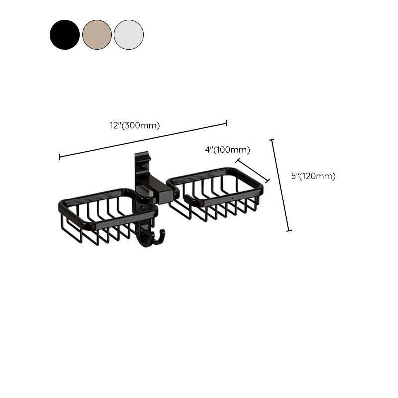 Avtoit | Modern Bathroom Accessory Set Shelf Black/Silver/Grey Bathroom Accessories Set