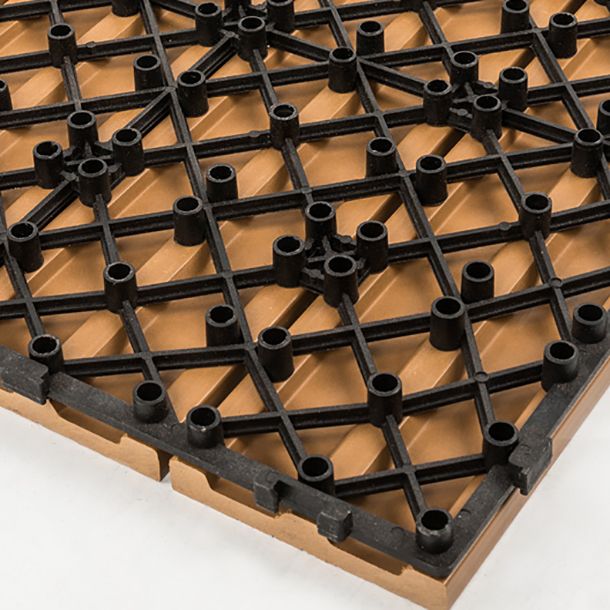 Avtoit | Interlocking composite deck tiles Striped pattern patio tiles