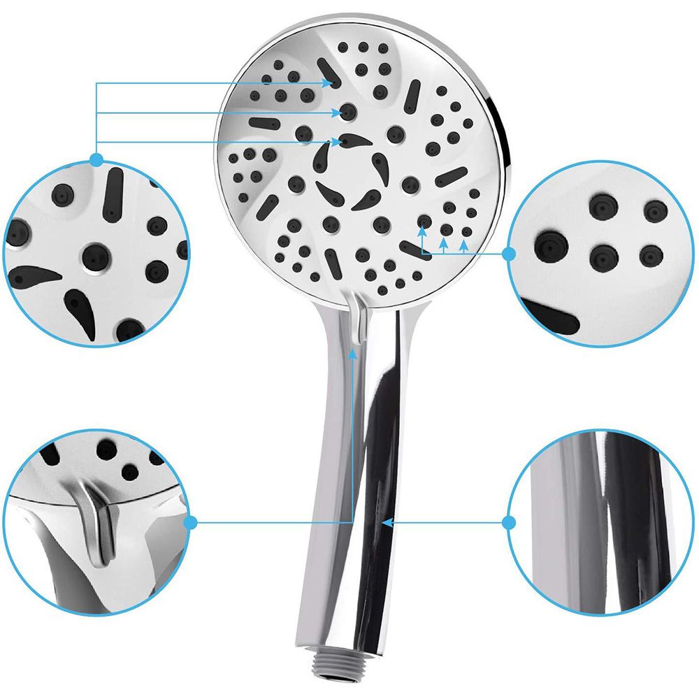 Avtoit | Modern Dual Shower Head Square High Arc Shower Head in Silver