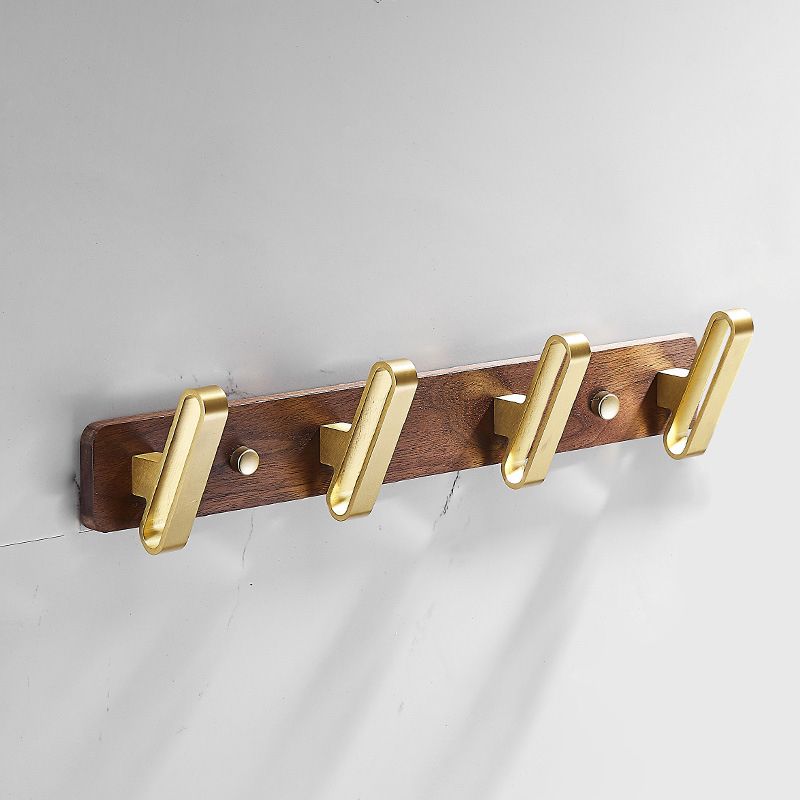 Avtoit | Wood and Aluminum Bath Hardware Set Golden Bathroom Accessory Set