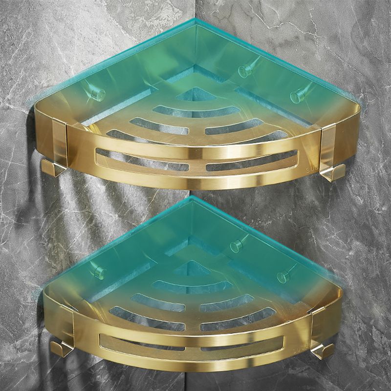 Avtoit | Modern Gold/Silver 3-piece Bathroom Accessories Set, Bath Shelf