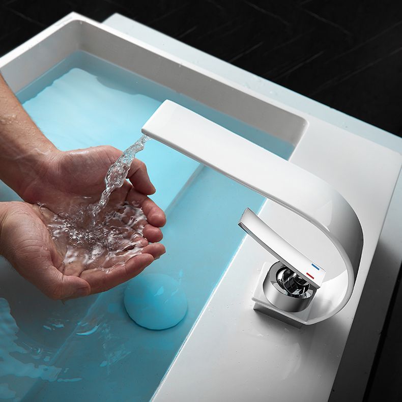 Avtoit | Bathroom faucet brass waterfall spout lever handle basin faucet