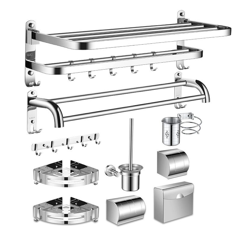 Avtoit | Modern Stainless Steel Bathroom Set Paper Holder Bathroom Shelf Bathroom Accessories