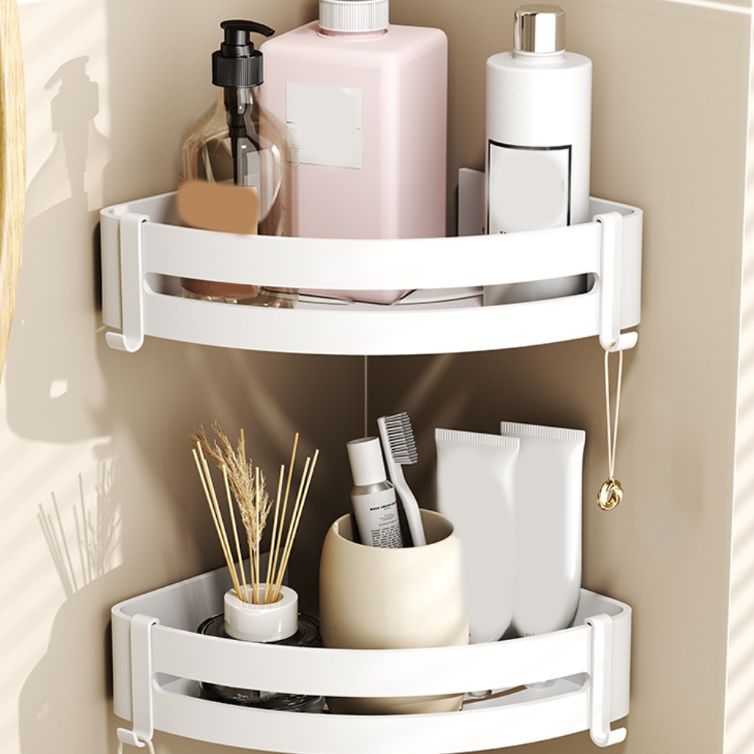 Avtoit | Modern style bathroom accessory set with bathroom shelf/towel rack/toilet brush in white