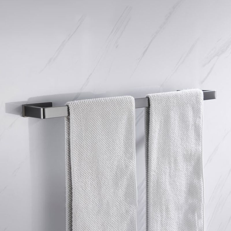 Avtoit | Gray 5-piece modern bathroom accessory set made of stainless steel