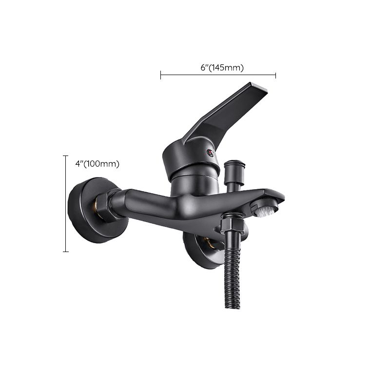 Avtoit | Wall-mounted fixed bathtub faucet lever handle with hand shower