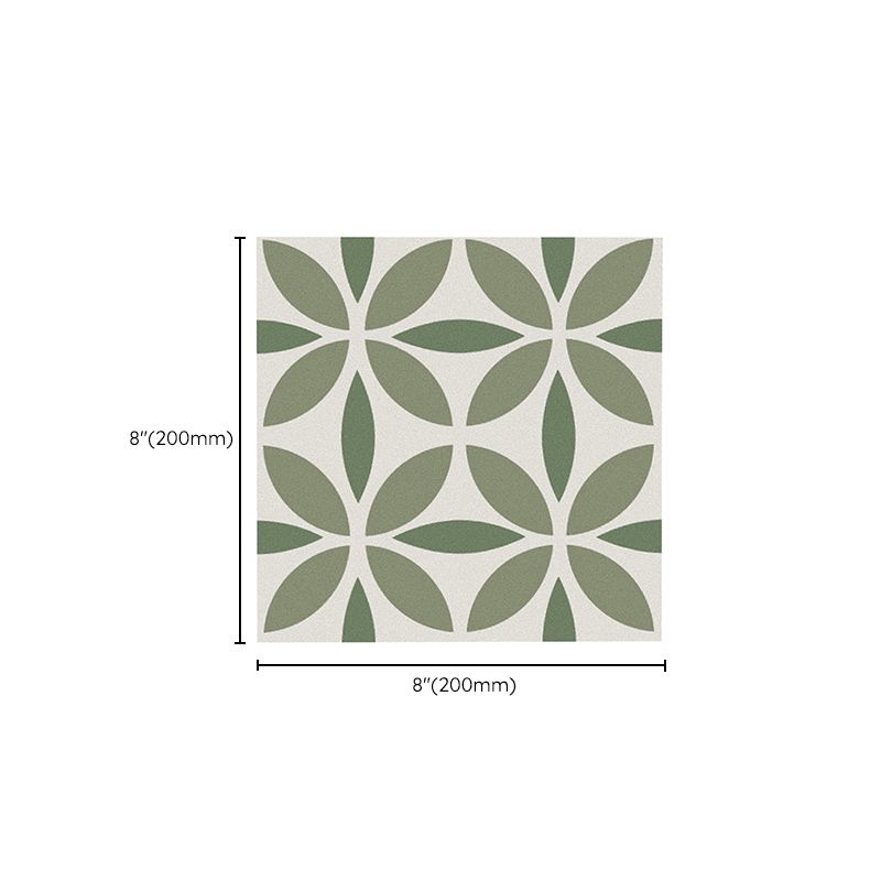 Avtoit | Indoor Vinyl Tiles Floral Pattern Peel and Stick Waterproof Square Vinyl Tile