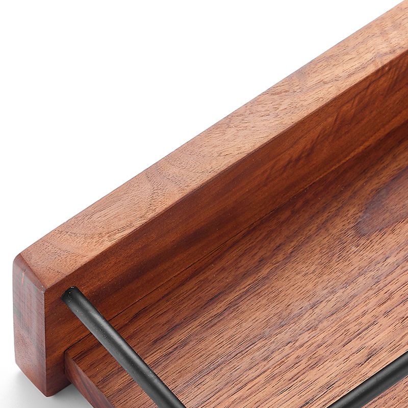 Avtoit | Walnut Brown Bathroom Accessory Set Metal Folding Bath Hardware Set