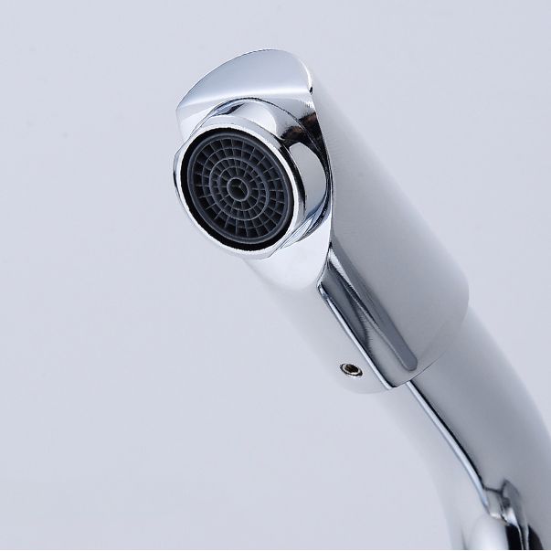 Avtoit | Chrome Round Washbasin Faucet with Swivel Spout for the Bathroom