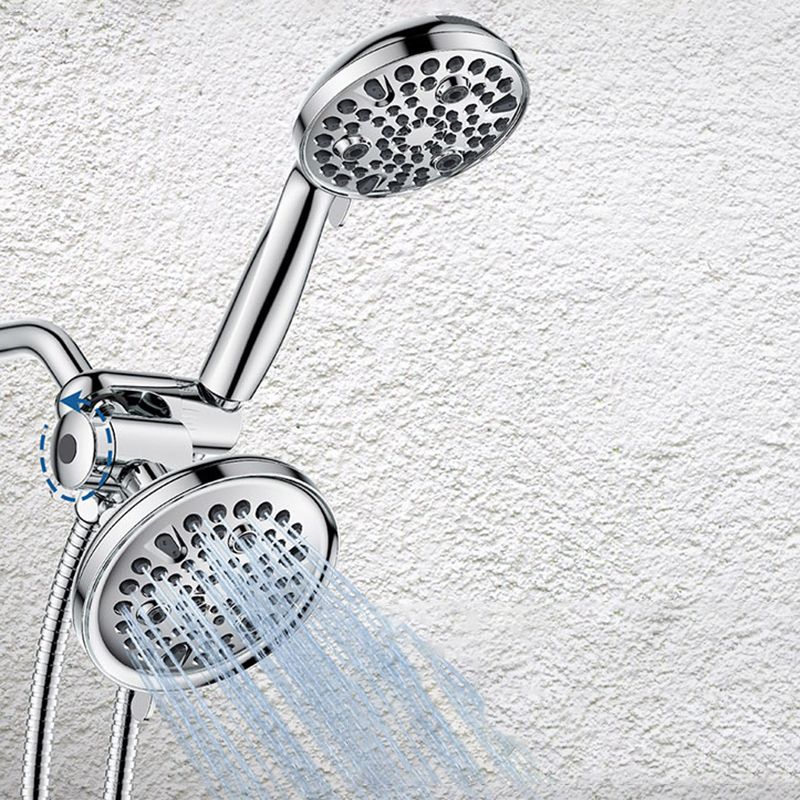 Avtoit | Contemporary Shower Combination Adjustable Shower Head Chrome Ceiling Mounted Round Shower Head