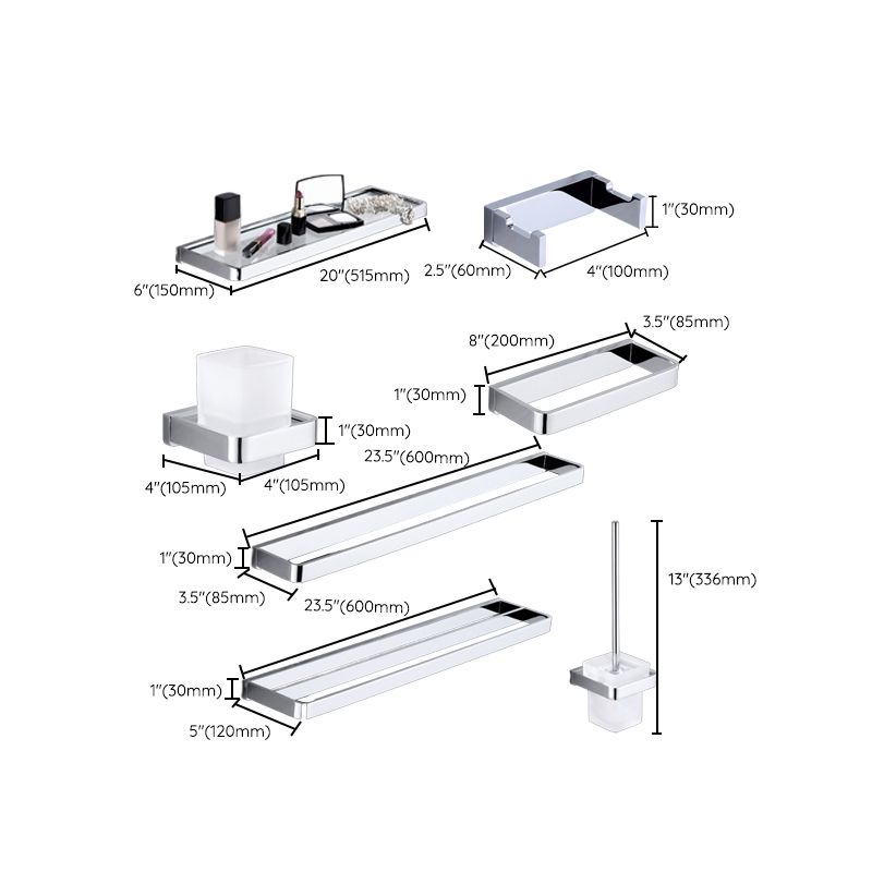 Avtoit | Polished Chrome Bathroom Accessory Set Modern Brass Bathroom Accessory Kit