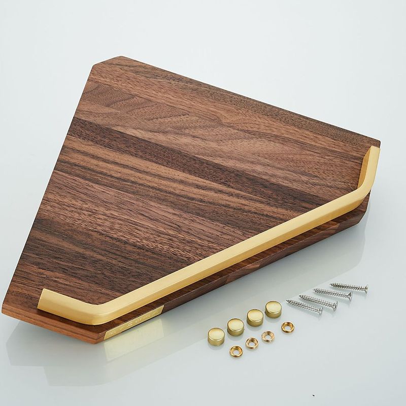 Avtoit | Wood and Aluminum Bath Hardware Set Golden Bathroom Accessory Set