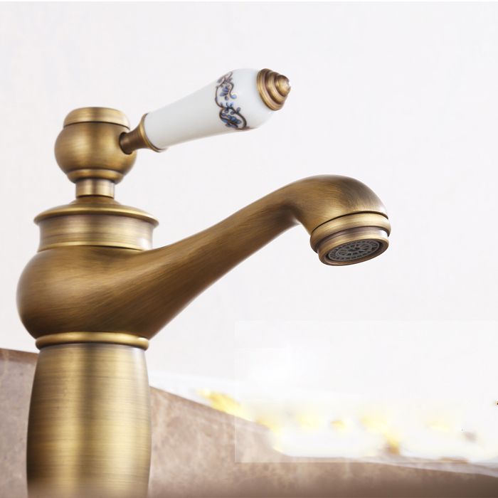 Avtoit | Low arch country vessel faucet single lever brass faucet for bathroom