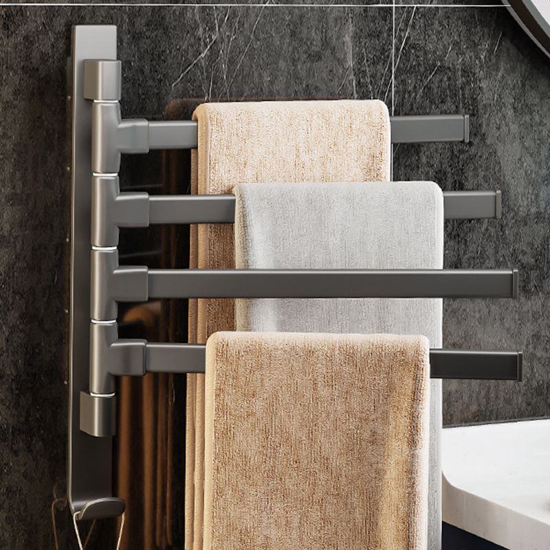 Avtoit | Contemporary Gray Bathroom Accessory Set Aluminium Towel Holder