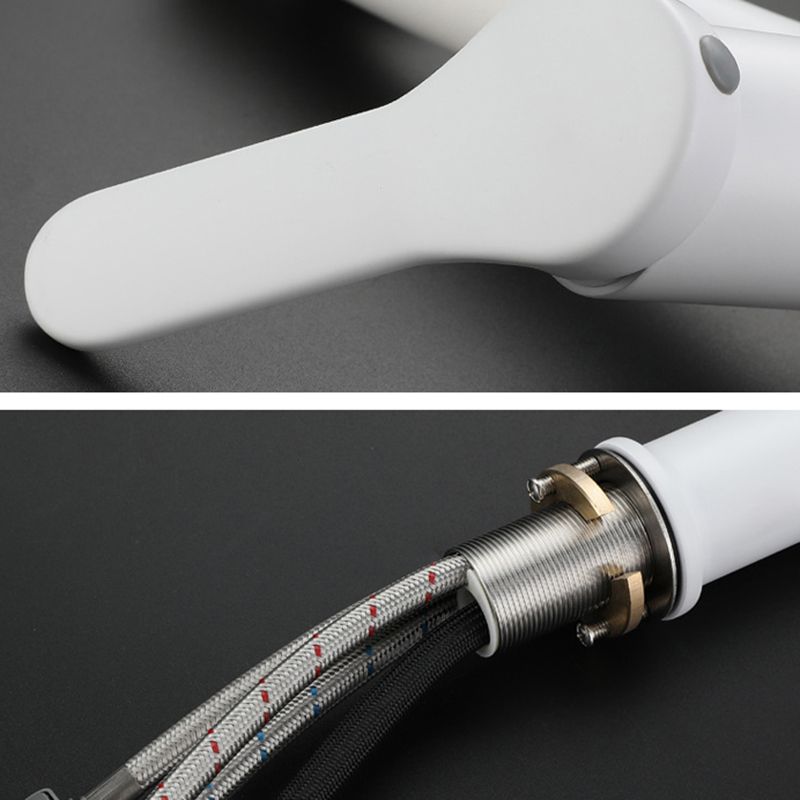 Avtoit | Modern Extendable Sink Faucet Bathroom Faucet Brass 1 Handle Sink Faucet with Water Hose