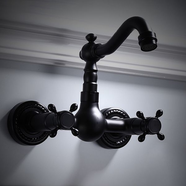 Avtoit | Traditional Wall Mounted Metal Bathtub Filler Low Arc Waterfall Bathroom Faucet