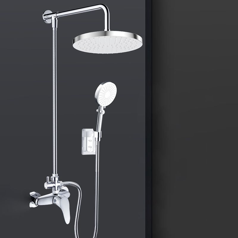 Avtoit | Metal Shower Combo Contemporary Fixed Shower Head with Round and Rectangular Shape