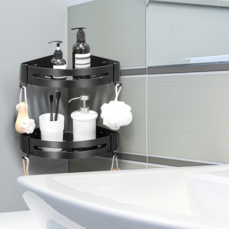 Avtoit | Black/Silver Bath Set Modern 1/2/3-Piece Anti-Rust Bath Rack
