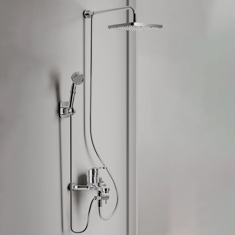 Avtoit | Modern Showerhead Combination Double Showerhead Polished Stainless Steel Wall Mounted Showerhead