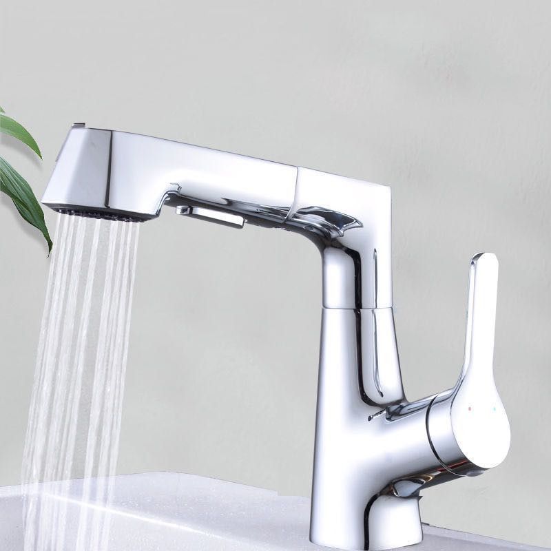 Avtoit | Modern Vessel Sink Faucet Copper Single Handle Pull Down Low Arc Vessel Faucet
